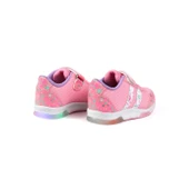Kız Bebe Pembe Desenli Işıklı Cırtlı Sneaker Günlük Spor Ayakkabı - 2