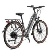 28J LOOP ROUTER 9V ELEKTRİKLİ ŞEHİR BİSİKLETİ - MAT FÜME GRİ KIRMIZI - 38 KADRO thumbnail 2