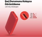 Ttec 2BB204GK1 ChargeUp 10.000 mAh Taşınabilir Şarj Aleti/Powerbank Kırmızı thumbnail 3