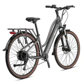 28J LOOP ROUTER 9V ELEKTRİKLİ ŞEHİR BİSİKLETİ - MAT FÜME GRİ KIRMIZI - 38 KADRO thumbnail 4