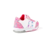 Kız Bebe Pembe Beyaz Desenli Işıklı Cırtlı Sneaker Günlük Spor Ayakkabı - 5