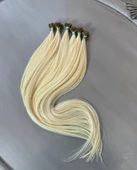 Mikro Kaynak Professional %100 İnsan Saçı Platin (0.6 gr) 80 cm Keratinleri 8 Ton MK707 - 1