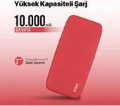 Ttec 2BB204GK1 ChargeUp 10.000 mAh Taşınabilir Şarj Aleti/Powerbank Kırmızı thumbnail 2
