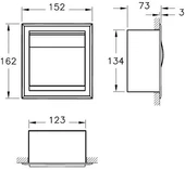 VitrA Arkitekta A44415 Ankastre Tuvalet Kağıtlığı, Tekli, Kapaklı thumbnail 2