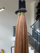 Hairpim Mikro Kaynak Professional (0.8 Gr) Açık Kumral 50 Adet 70 Cm Yeni Nesil Kaynak Saç MK717 - 1