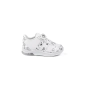 Unisex Bebe Beyaz Desenli Işıklı Cırtlı Sneaker Günlük Spor Ayakkabı - 4