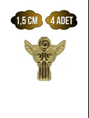 Melek 1.5cm Metal Ayak Çeyiz ve Hediye Kutusu Mobilya Ayağı(1.5CM)(ALTIN) Altın 1.5cm ALTIN - 4 ADET thumbnail 1