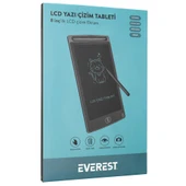 Everest EV-DY100 8,5" Siyah Tek Tuşla Sil Dijital Yazı Tahtası Yazı Alanı 125x175mm thumbnail 2