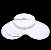 Turta Mendili / Pasta Altlığı Beyaz Yuvarlak 26 cm 10 adet - 1