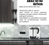 ARAÇ İÇİ SU ISITICI-24V  (tır,karavan,yat, kamyon için kullanım İmkanı) - 1