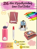 DeepCraft Mega Paket 216 Adet Okul Etiketi Premium Kişiye Özel Etiket - 3