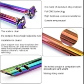 XBYC 676 Düz 27.2mm X 350mm Sele Borusu Bisiklet Koltuk Borusu Alüminyum Rainbow - 7