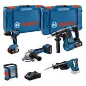 Bosch GSB+GBH+GWS+GSA+GLI Set 3x5,0Ah - 1
