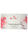 Has-Pet Pudrasız Lateks Eldiven 100'LÜX20 Paket-1 Koli (Small) - Beyaz - 1