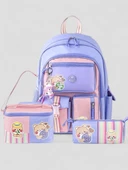 Muggle 2214 İthal Ürün Üst Kalite Unisex Çocuk Üçlü Set İlkokul Sırt Çantası - 6