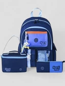 Muggle 2214 İthal Ürün Üst Kalite Unisex Çocuk Üçlü Set İlkokul Sırt Çantası - 4