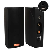 Magicvoice MV-19 2X7.5 CM 40 Watt Komütatörlü Hat Trafolu Siyah Sütun Hoparlör (2'Li Takım) - 1