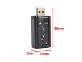 7.1 USB Stereo Ses Adaptörü , Harici Ses Kartı, PC ve Dizüstü Bilgisayar için 3D USB Ses Adaptörü, - 4