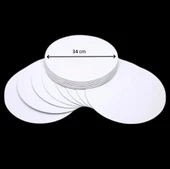 Turta Mendili / Pasta Altlığı Beyaz Yuvarlak 34 cm 10 adet - 1