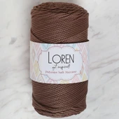 Loren Polyester Soft Macrame Kahverengi El Örgü İpi - LM032 - 34438 thumbnail 1
