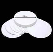 Turta Mendili / Pasta Altlığı Beyaz Yuvarlak 32 cm 10 adet - 1