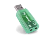 5.1 USB Stereo Ses Adaptörü , Harici Ses Kartı, PC ve Dizüstü Bilgisayar için 3D USB Ses Adaptörü, thumbnail 3