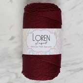 Loren Polyester Soft Macrame Bordo El Örgü İpi - LM039 - 34444 thumbnail 1