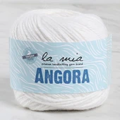 La Mia Angora 50gr Beyaz El Örgü İpi - L001 - 33804 - 1