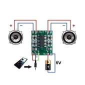 Minyatür Dijital Güç Amplikatör Devresi 2*3W Class D PAM8403 Power Amplifier Board 2.5~5V thumbnail 5