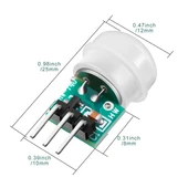 Mini PIR Dedektörü Sensör AM312 thumbnail 4