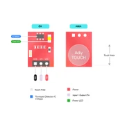 TTP223 Dijital Dokunma Sensörü Touch Button Module thumbnail 5