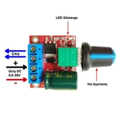 PWM DC Motor Hız Ayarlayıcı 5V-35V Speed Regulator Switch 5A Switch Function LED Dimmer thumbnail 3