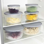 6’lı Yuvarlak Saklama Kabı Seti – Kırılmaz, Çizilmez, Sızdırmaz - 10