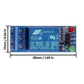 Tek Yön 1-Way Relay Module 12V Röle Modül Düşük Seviye Tetikleme Rölesi thumbnail 4