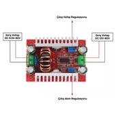 400W DC-DC Yüksek Güç Sabit Akım Voltaj Boost LED Sürücü Modül - 5