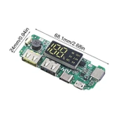 18650 Lityum Pil Şarj Modülü Dijital Göstergeli 5V2.4A 2A 1A Dual USB Çıkış thumbnail 4