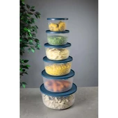 6’lı Yuvarlak Saklama Kabı Seti – Kırılmaz, Çizilmez, Sızdırmaz - 1