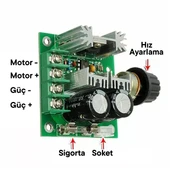 12V-40V Kademesiz Motor Hız Regülatörü 12V-40V 10A - 5