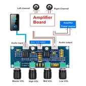 XH-A901 Amplifikatör Kartı Preamp Tone Board DC - 6
