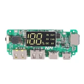 18650 Lityum Pil Şarj Modülü Dijital Göstergeli 5V2.4A 2A 1A Dual USB Çıkış thumbnail 2