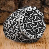 Desenli Zincir Tasarımlı 925 Ayar Gümüş Yüzük thumbnail 1