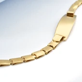 14 Ayar Altın Kaplama Kişiselleştirilmiş Bebek&Çocuk İsim Gümüş Bileklik - BPC00109 thumbnail 2