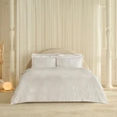 Karaca Home White Collection Vessa 120 Tel %100 Pamuk Saten Çift Kişilik Nevresim Takımı Çizgili Beyaz thumbnail 1