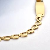 14 Ayar Altın Kaplama Kişiselleştirilmiş Bebek&Çocuk İsim Gümüş Bileklik - BPC00111 thumbnail 1