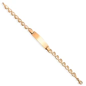 14 Ayar Altın Kaplama Kişiselleştirilmiş Bebek&Çocuk İsim Gümüş Bileklik - BPC00111 thumbnail 2