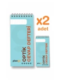 Optik Cevap Defteri TURKUAZ (2 Adet - 100 Sayfa) Sınava Hazırlık Optik Form Defteri - Plango - 1