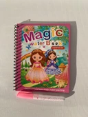 Prenses Magic Book Eğitici İngilizce Sihirli Boyama Kitabı Su Kalemi Water Painting Fun4u Pembe - 1
