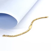 14 Ayar Altın Kaplama Kişiselleştirilmiş Bebek&Çocuk İsim Gümüş Bileklik - BPC00112 thumbnail 3