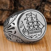 Gemi Tasarımlı 925 Ayar Gümüş Yüzük thumbnail 1