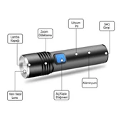 Mini Profesyonel En Güçlü EL Feneri Wt-015 thumbnail 2